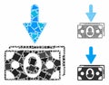 Banknotes income Composition Icon of Abrupt Elements