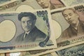 Banknotes of the Japanese yen currency, Business background Royalty Free Stock Photo