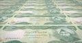 Banknotes of ten thousand dinars iraq rolling, cash money, loop