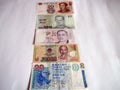 Banknotes of the world. Asian Currency. Royalty Free Stock Photo