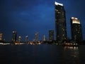 Bankok by night. view from the river