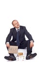 Bankrupt businessman Royalty Free Stock Photo