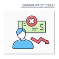 Bankrupt color icon