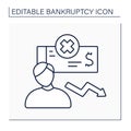 Bankrupt line icon