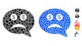 Bankrupt Mosaic Icon of Round Dots