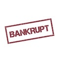 Bankrupt rectangular stamp. Royalty Free Stock Photo