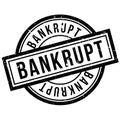 Bankrupt rubber stamp Royalty Free Stock Photo