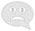 Bankrupt Vector Mesh 2D Model Royalty Free Stock Photo