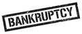 BANKRUPTCY black grungy rectangle stamp