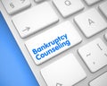 Bankruptcy Counseling - Text on White Keyboard Button. 3D.