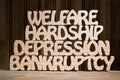 Bankruptcy Depression Hardship Welfare