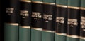 Bankruptcy Law Books on Shelf for Legal Reference Royalty Free Stock Photo