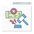Bankruptcy law color icon