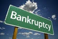 Bankruptcy Road Sign Royalty Free Stock Photo