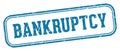 bankruptcy stamp. bankruptcy rectangular stamp on white background Royalty Free Stock Photo