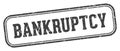 bankruptcy stamp. bankruptcy rectangular stamp on white background Royalty Free Stock Photo
