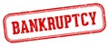 bankruptcy stamp. bankruptcy rectangular stamp on white background Royalty Free Stock Photo