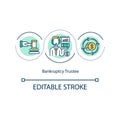 Bankruptcy trustee concept icon Royalty Free Stock Photo