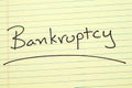 Bankruptcy On A Yellow Legal Pad Royalty Free Stock Photo