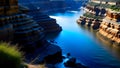 The banks of the Colorado River at the Grand Canyon, Arizona, USA Royalty Free Stock Photo