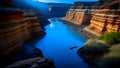 The banks of the Colorado River at the Grand Canyon, Arizona, USA Royalty Free Stock Photo