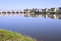 The banks of the Loire at Saumur Royalty Free Stock Photo