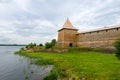 The banks of the Neva River near the old fortress