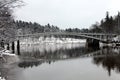 Ogre river in winter