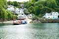 Fowey Quay in Cornwall. England. Ferryside House the home of Daphne du Maurier.