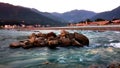 Banks of river ganga in rishikesh