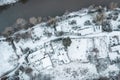 Banks of River Severn in Ironbridge at Winter Royalty Free Stock Photo