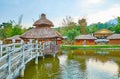 The small pond in Santichon Chinese tea village, Thailand Royalty Free Stock Photo