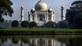 On the banks of the Yamuna River, opposite the Taj Mahal. Agra, India Royalty Free Stock Photo