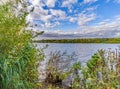 A view over Whitlingham Broad, Norfolk, UK on a bright and sunny day Royalty Free Stock Photo
