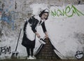 Banksy, Chalk Farm Rd., London Royalty Free Stock Photo