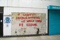 Banksy Graffiti, London Royalty Free Stock Photo