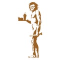 Banksy Prehistoric Caveman Fast Food Stencil Art