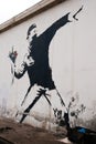 Banksy in Palestine Royalty Free Stock Photo