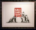 Banksy - Sale Ends Today - by Banksy, anonymous English street graffiti artist