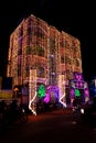 Bankura, West Bengal, India - February 19, 2020: luxury Indian wedding expensive lighting decoration
