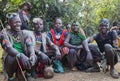 Banna people at village market. Key Afar, Omo Valley. Ethiopia