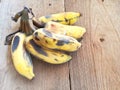 Banna on wooden Royalty Free Stock Photo