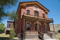 Exterior of the abandoned Hotel Meade in the ghost town Royalty Free Stock Photo