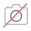 Banned camera thin color line vector icon