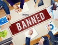 Banned Denied Declined Negative Stamp Concept Royalty Free Stock Photo