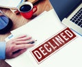 Banned Denied Declined Negative Stamp Concept Royalty Free Stock Photo
