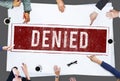 Banned Denied Declined Negative Stamp Concept Royalty Free Stock Photo