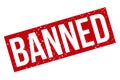 Banned Grunge Rubber Stamp, Vector Illustration Royalty Free Stock Photo