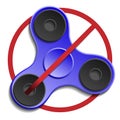 Banned or Not Allowed to Use a Fidget Spinner concept. Royalty Free Stock Photo