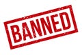 Banned Rubber Grunge Stamp Seal Vector Illustration Royalty Free Stock Photo